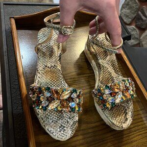Alma En Pena Jeweled Sandals Women's Size EU 40 US 9 / 9.5